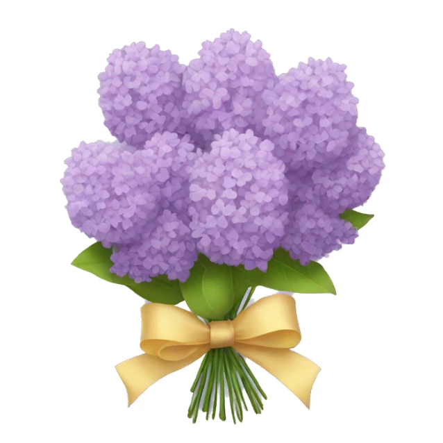 lilac flower bouquet with a bow tie sticker