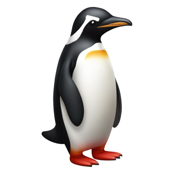 red upright standing pinguin sticker