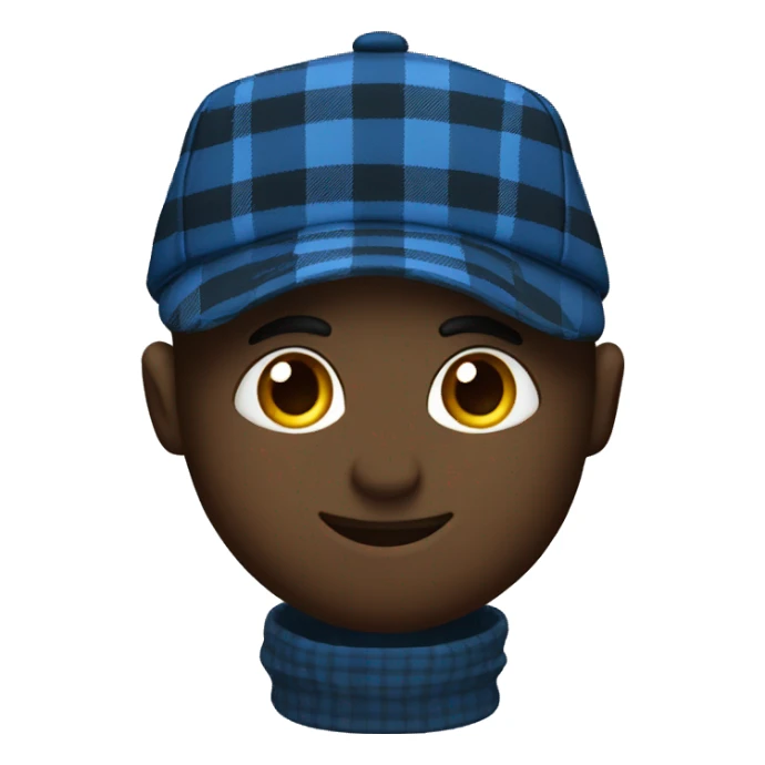 Blue tartan cap sticker