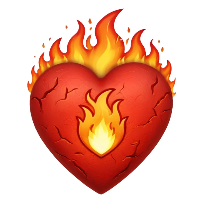 cuore infuocato  sticker