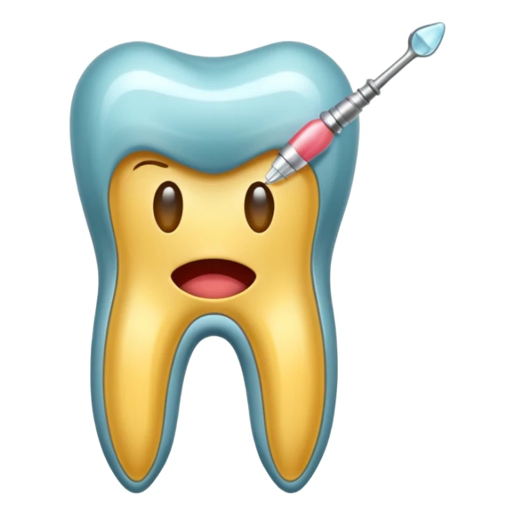 endodoncia dental con lima sticker