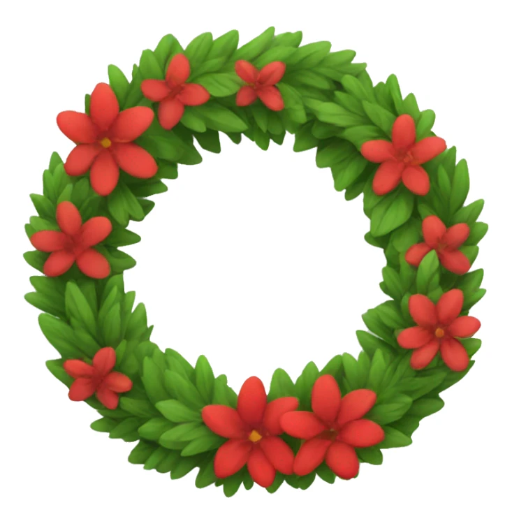 wreath for elves with red flowers sticker