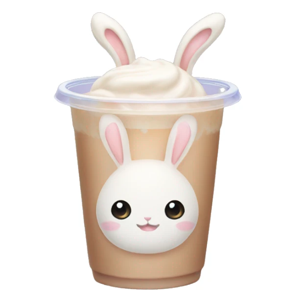 Bunny with bubble milk tea sticker