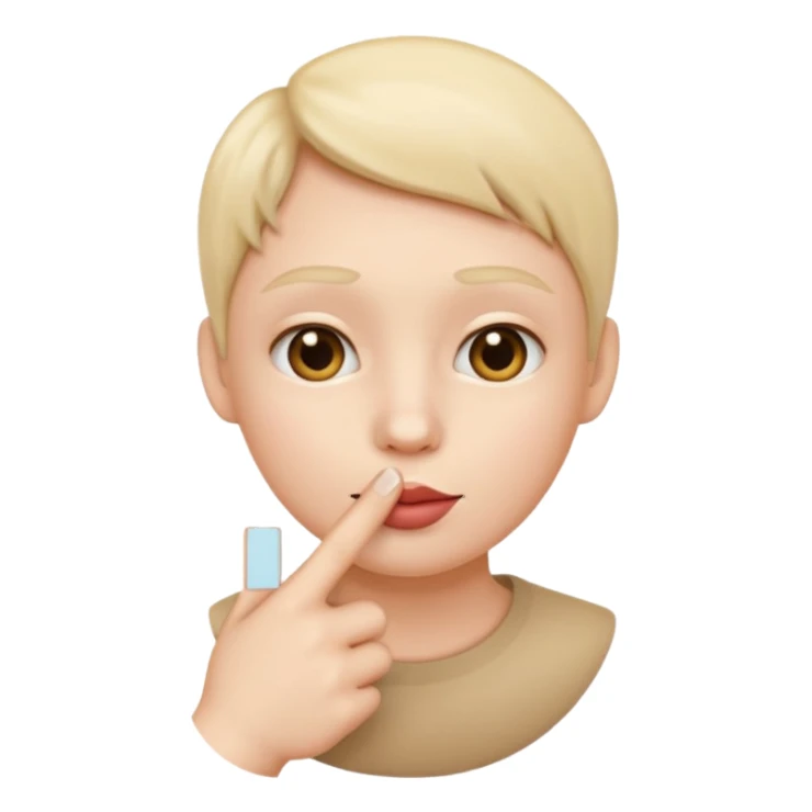 Le doigt sur les leves  emoji  sticker