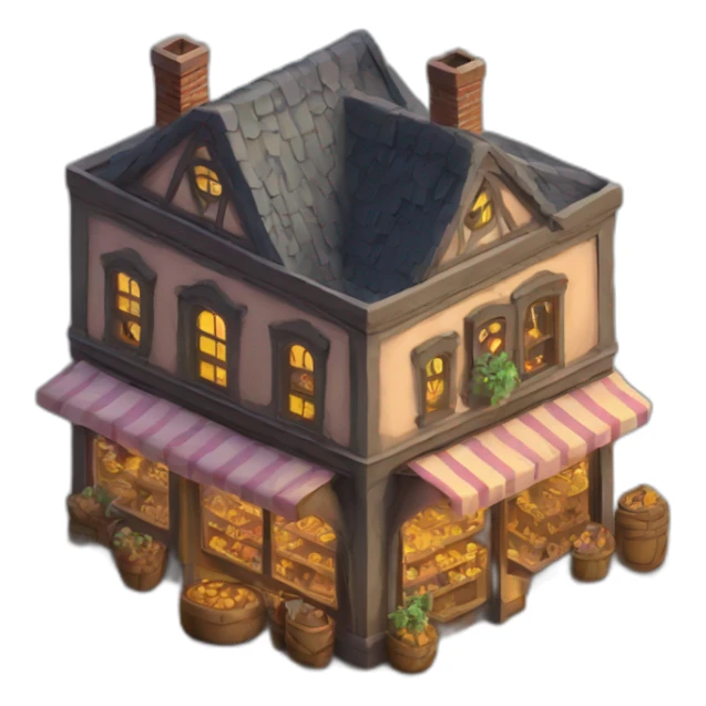 magic shop isometric sticker