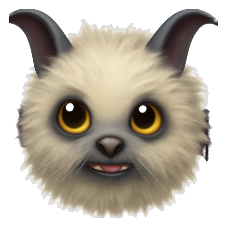 A very realistic fluffy bat  sticker