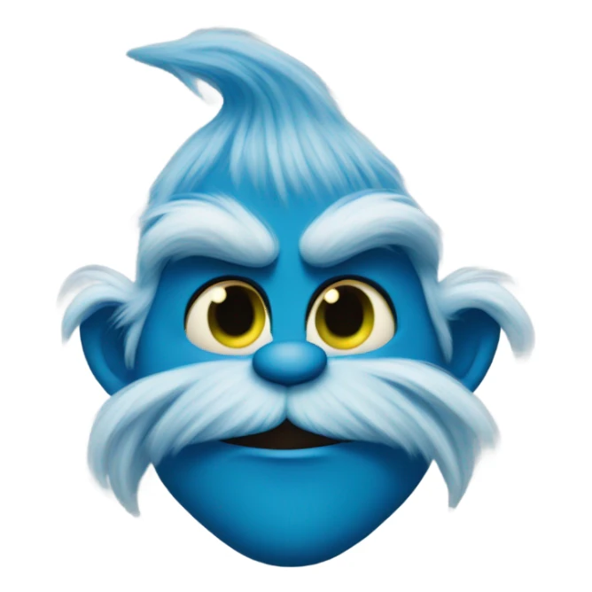 Blue grinch sticker