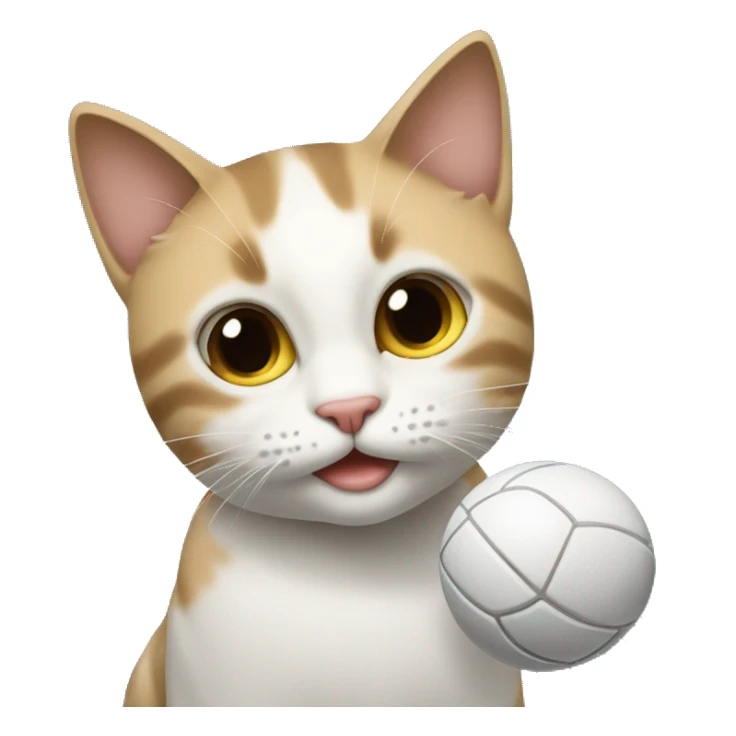 Gatto che gioca con la pallina sticker