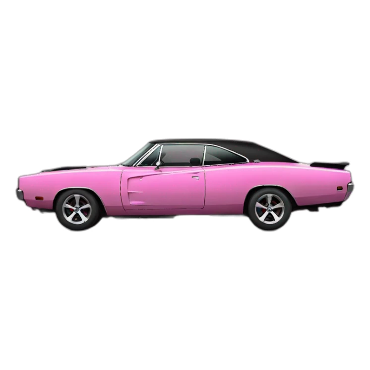 dodge-charger-pink black sticker