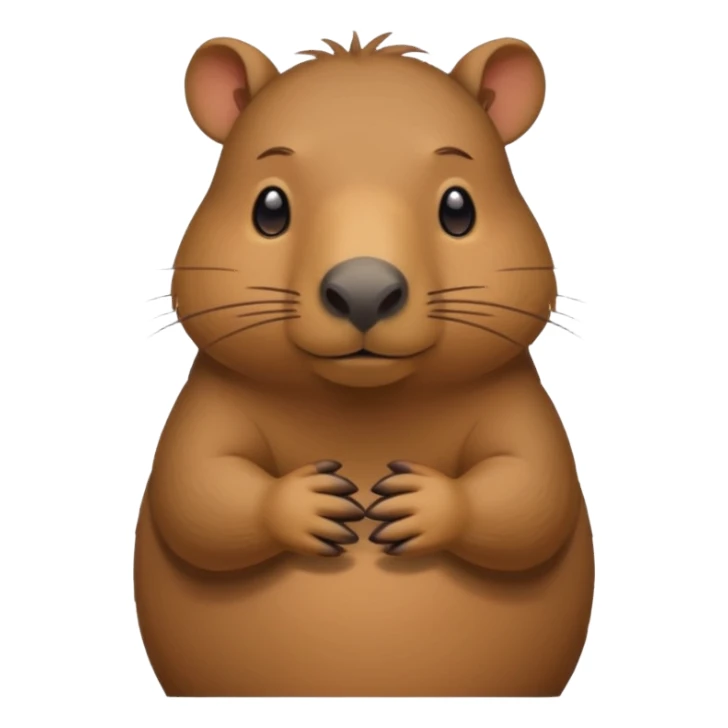 capybara with shy hands sticker sticker