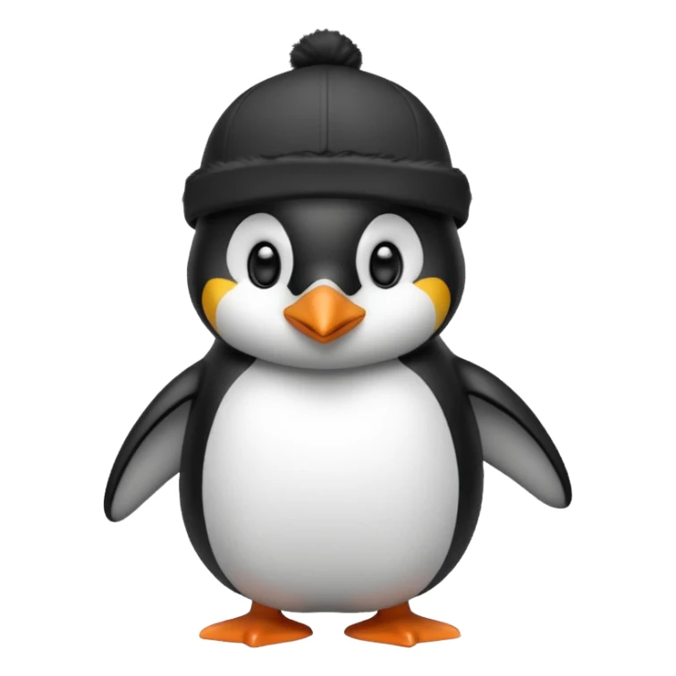 penguen with cap sticker