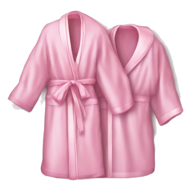 Light pink silk slippers and robe sticker