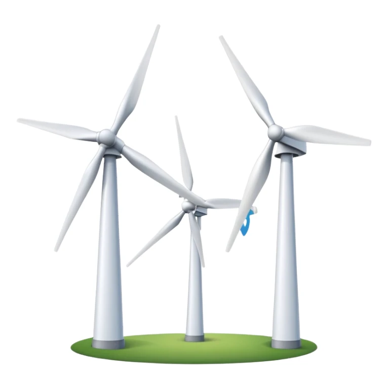 White wind turbines sticker