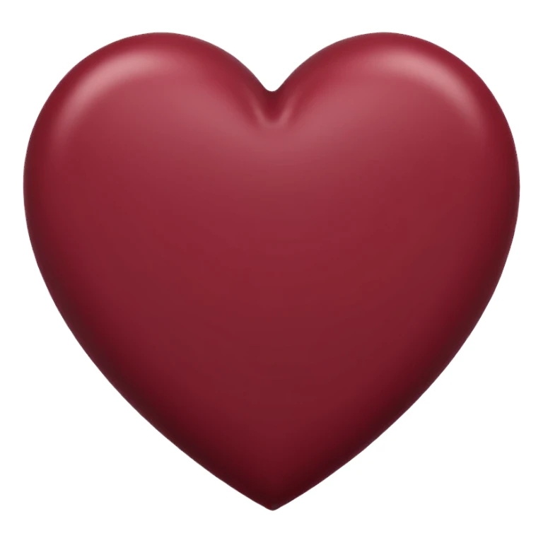Maroon heart flat sticker