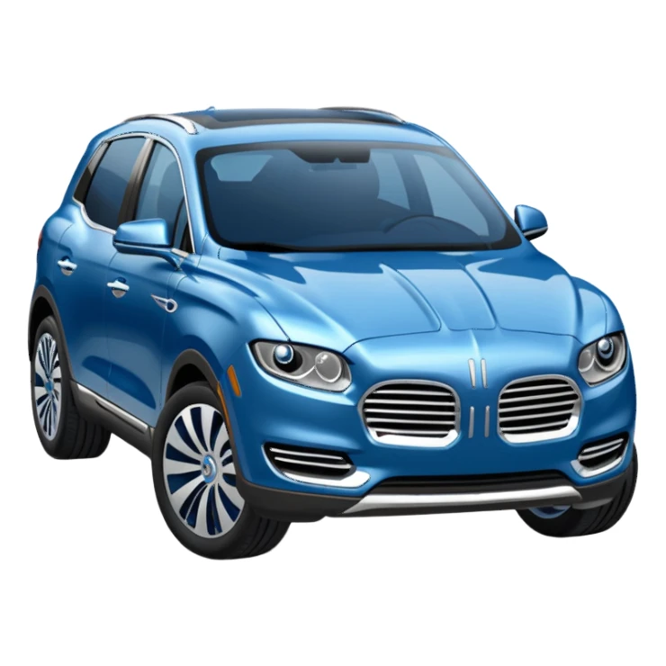 Blue lincoln nautilus car sticker