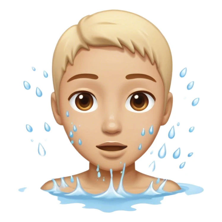 Splash on to face sticker