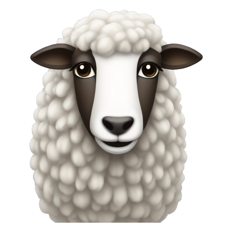ewe with long hair sticker