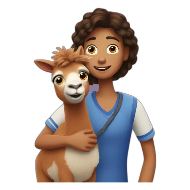 finding dory holding a llama sticker