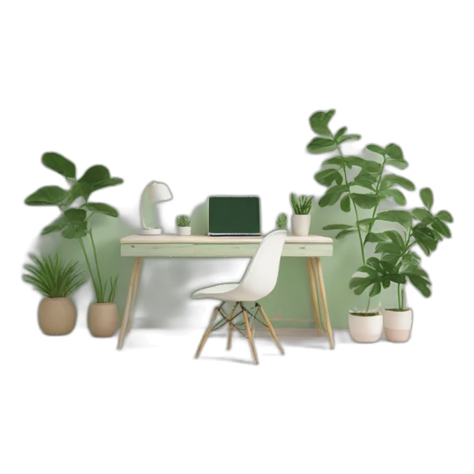 aesthetic greenery minimalist desk sticker