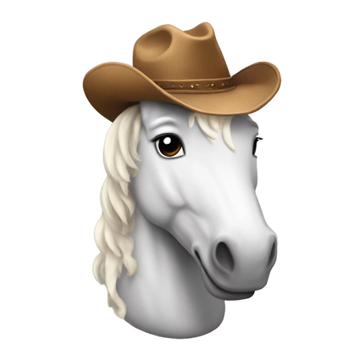 unicorn wearing a cowboy hat  sticker
