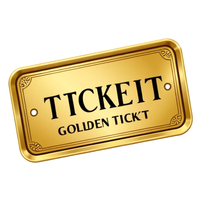 golden ticket kt logo  sticker