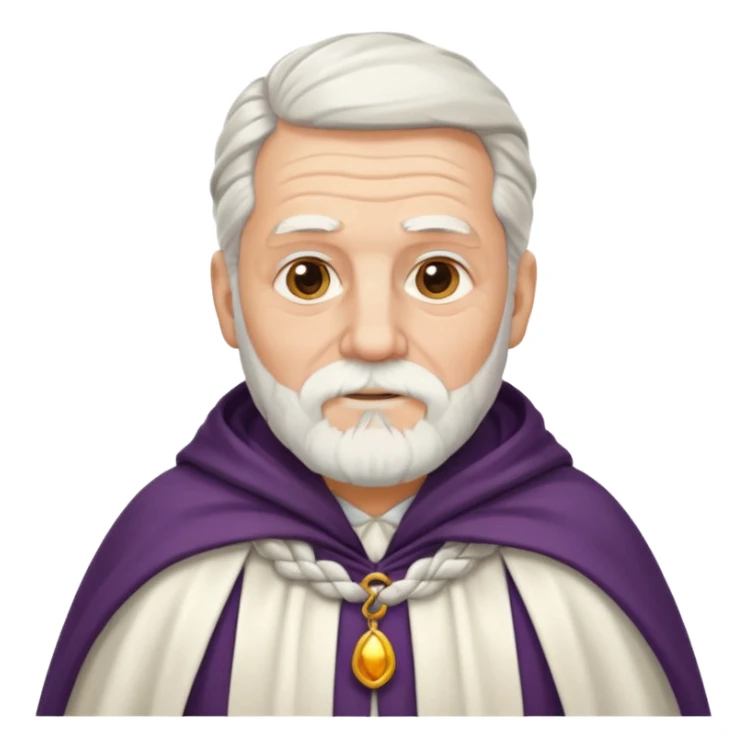 old man with braided , beard and white cloak sticker