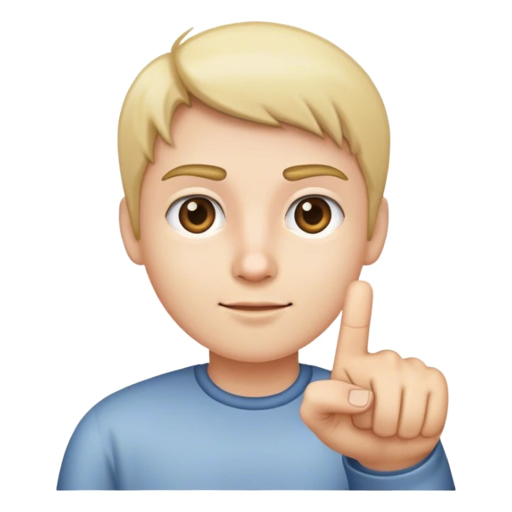 straight face with pointing hand  sticker