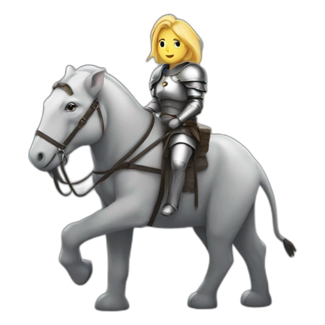 Jeanne d’arc sur un éléphant sticker