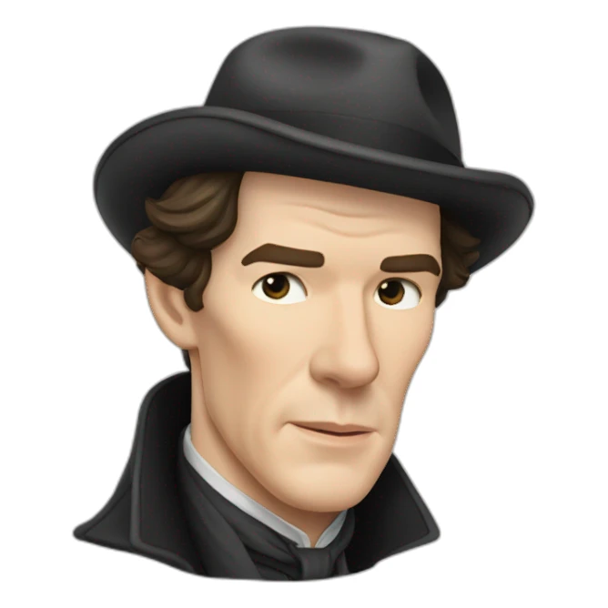 benedict cumberbatch sherlock holmes, hat sticker