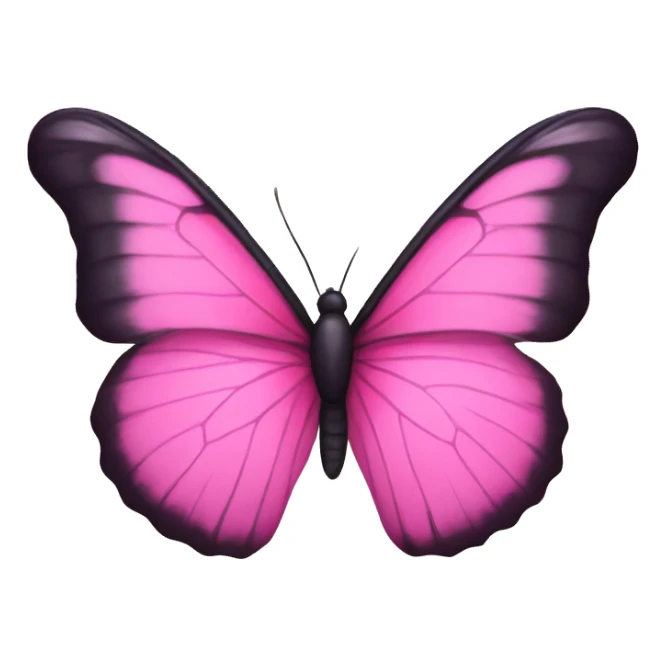 A pink butterfly sticker