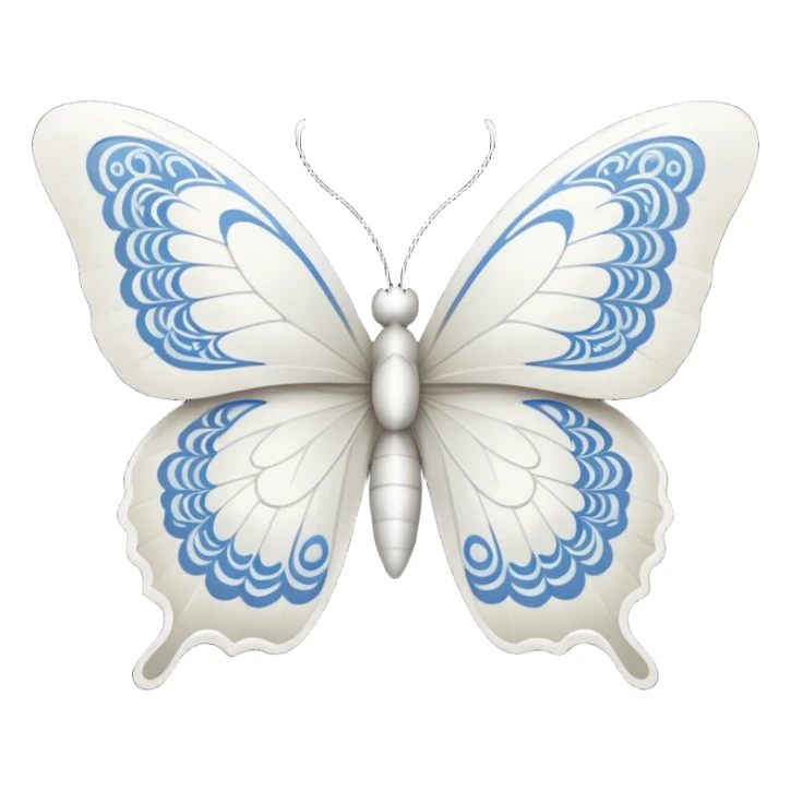White butterfly sticker