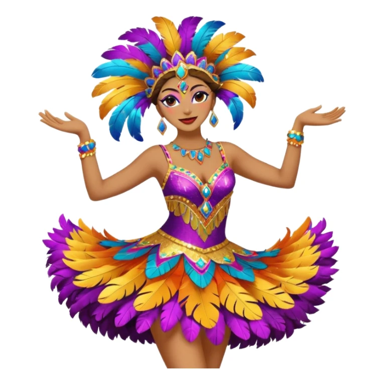 Dançando vestido com roupa de carnaval sticker