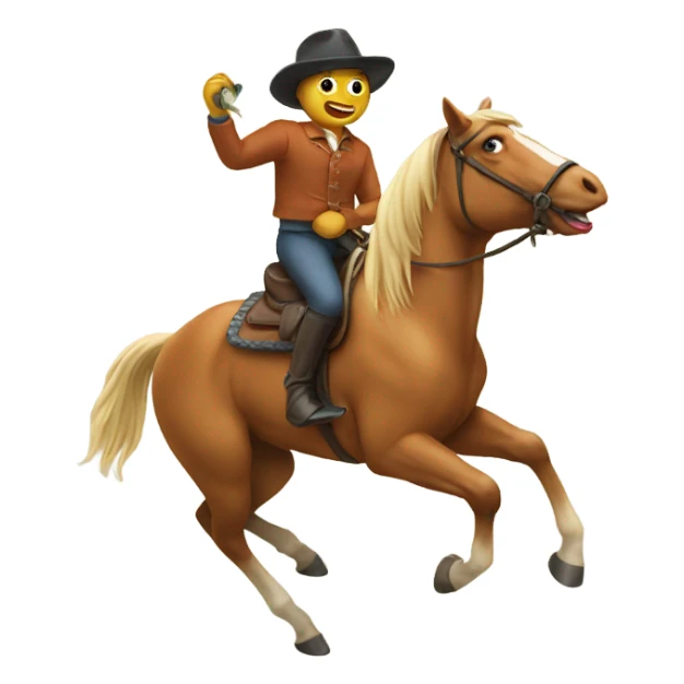 Fish riding a horse  sticker