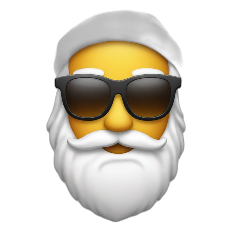 santa with sunglasses sticker