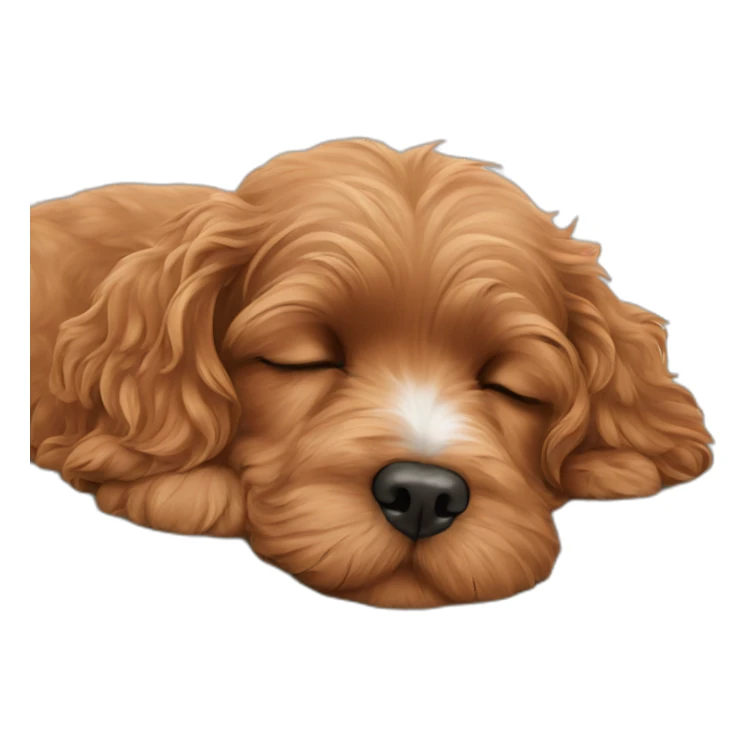 sleeping cavoodle sticker