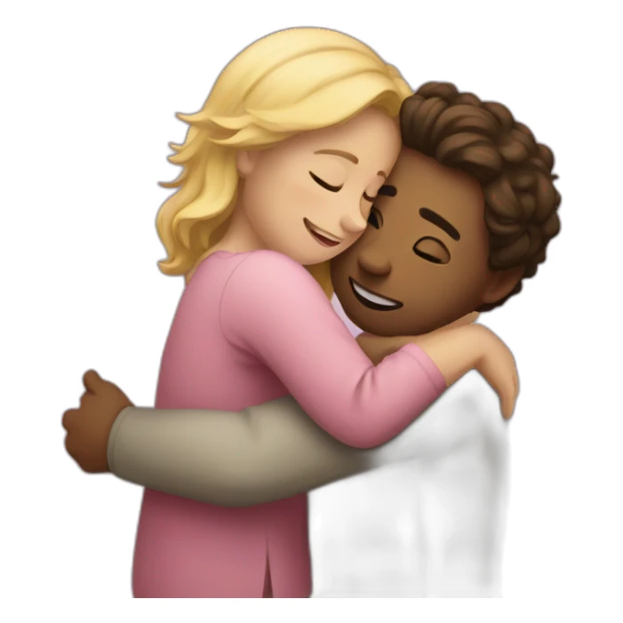 A longing hug sticker