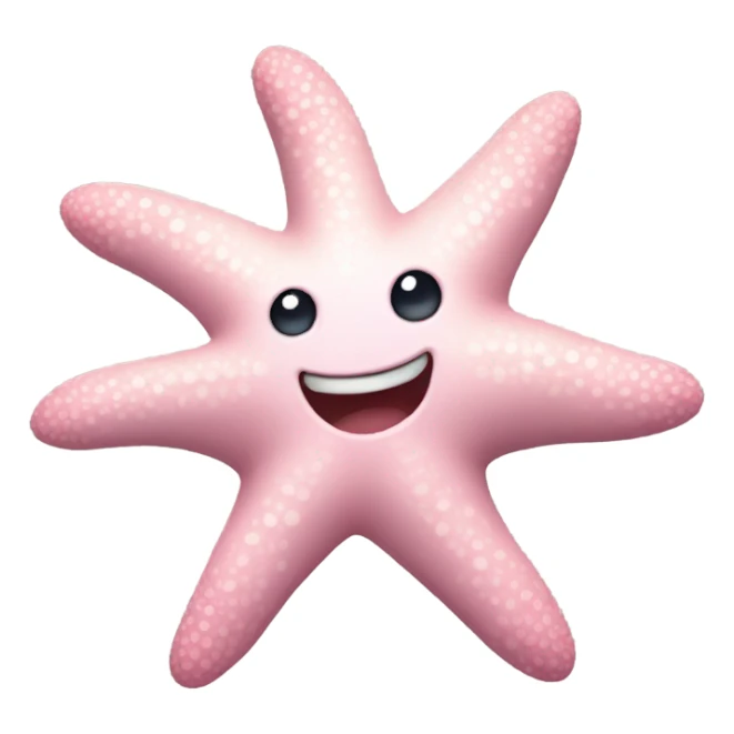 pastel pink starfish sticker