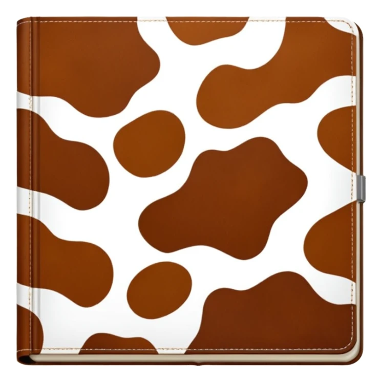 Realistic cow hide print pattern journal sticker