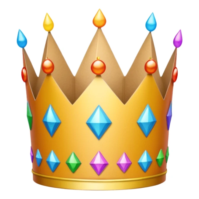 birthday cardboard ncrown sticker