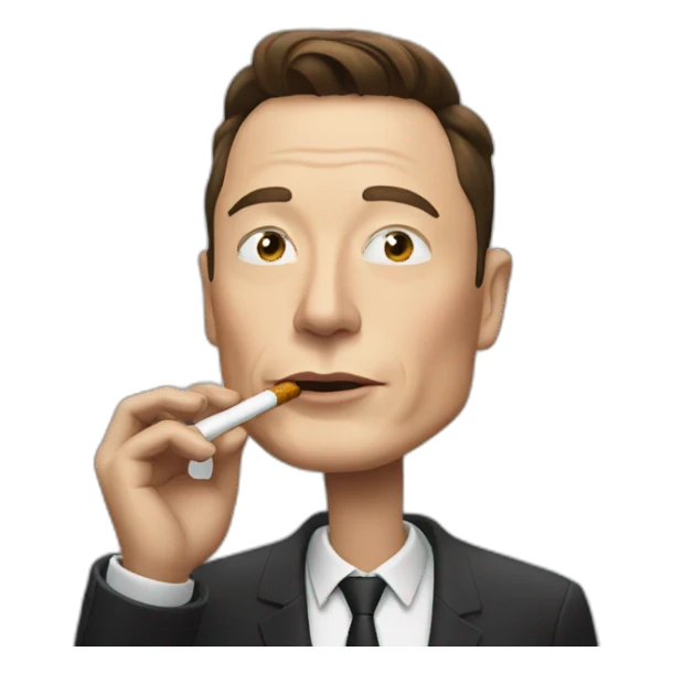 Elon Musk smoking sticker