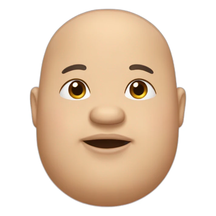 chubby bald sticker