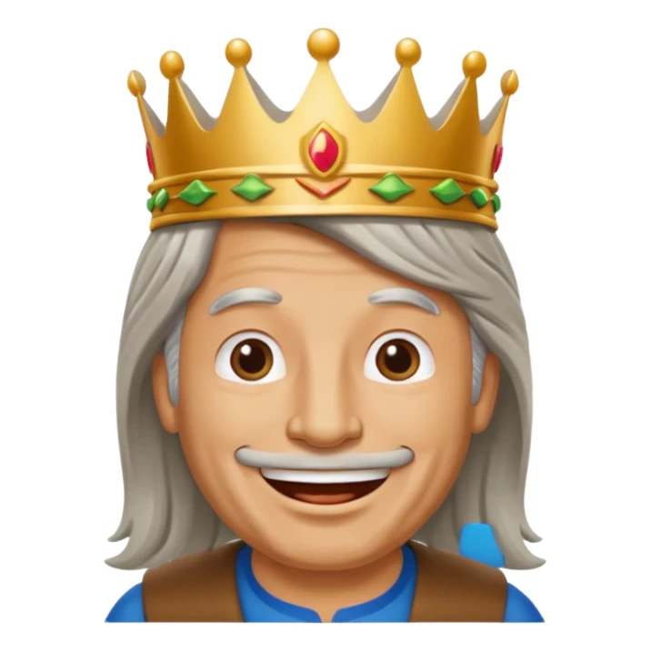Burger King Crown guy with long grey hair sticker