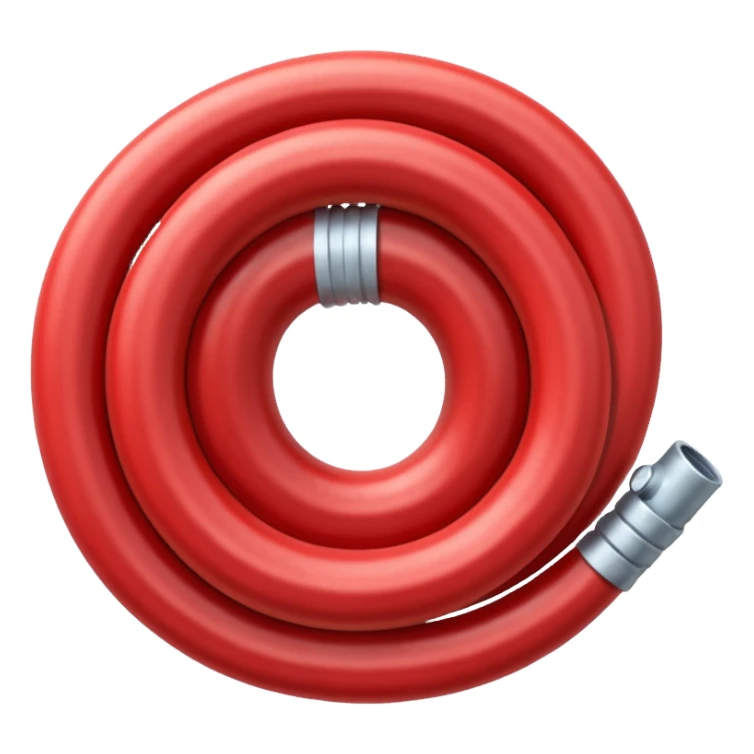 A red Hose – coiled water hose sticker