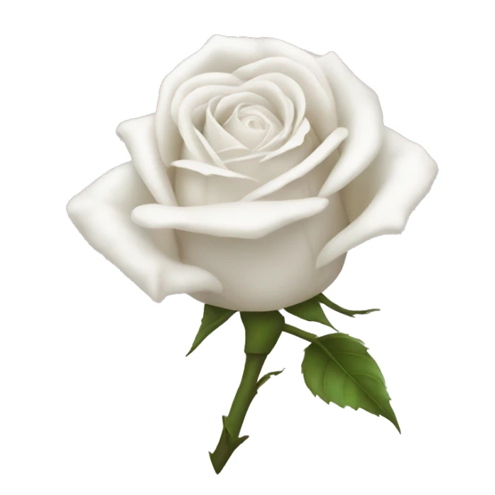 White wilted rose sticker
