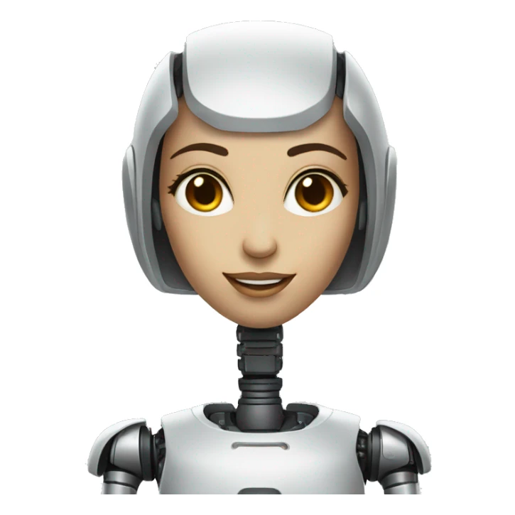  female AI robot sticker
