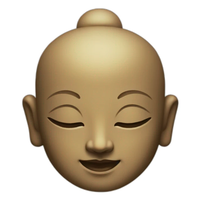 a buddha with peaceful smile sticker