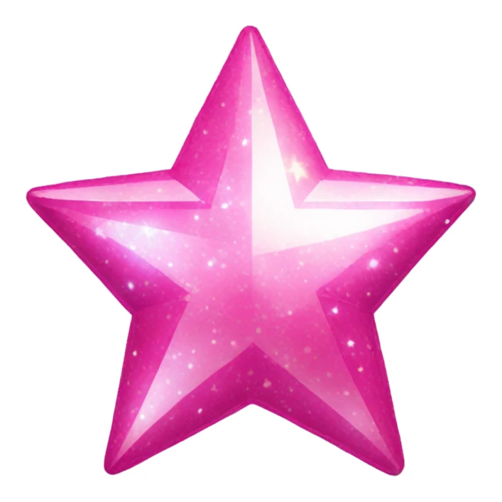 Pink shiny discoball shaped star  sticker