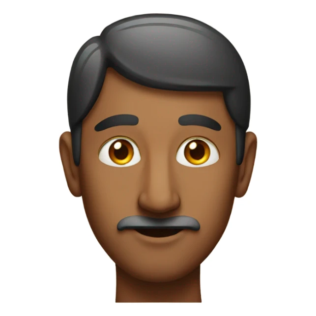 Indian man with long nose sticker