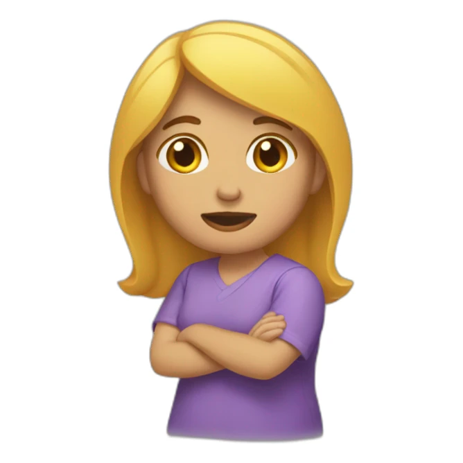 mujer de pie llorando sticker