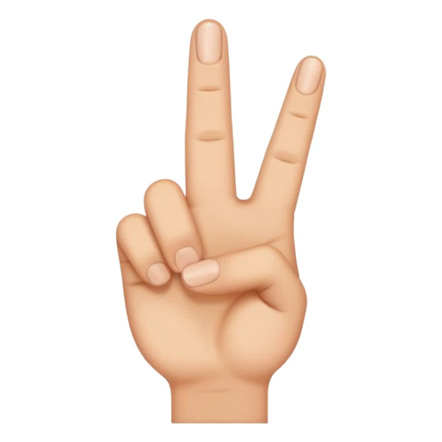 Finger inside peace sticker